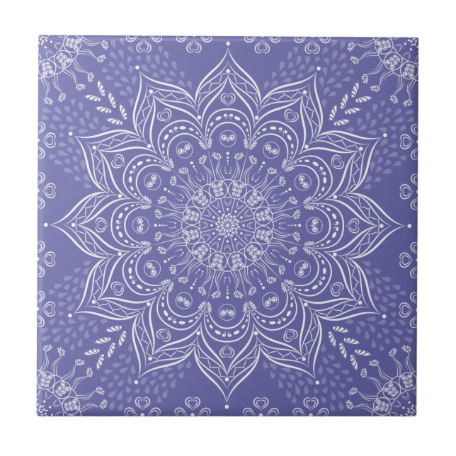 Elegante Violeta Purple Boho Mandala (Frente)