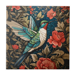 Elegante voador Hummingbird William Morris Inspira