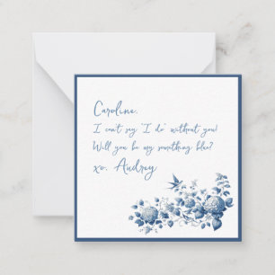 Elegante, Você Será Meu Cartão Azul De Casamento?