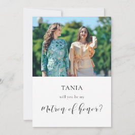 Elegante Você será minha cartão com fotos de honra