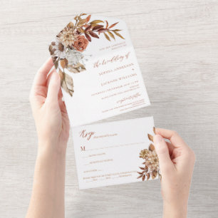 Elegante Watercolor Floral Terracotta