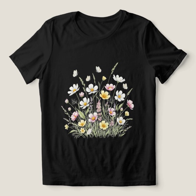 Elegante Watercolor Flores e Borboletas (Design frontal)