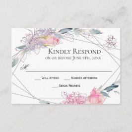 Elegante Watercolor Sketch Geométrico RSVP