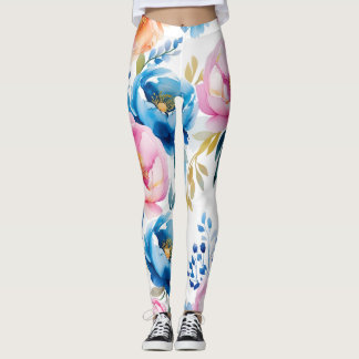 🌸 Elegante Watercolou Floral Leggings - Chic & St