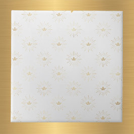 Elegante White Dourada Crown Starburst