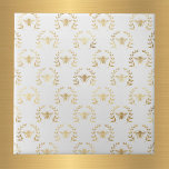 Elegante White Dourado Bees Laurel Wreath<br><div class="desc">Azulejo branco com abelhas douradas na coroa de louros.</div>