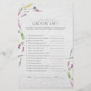 Elegante Wildflower Watercolor Game