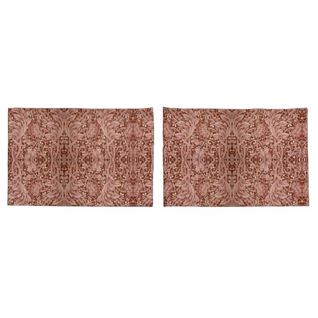 Elegante William Morris Floral Blue Padrão Branco (Verso - conjunto)