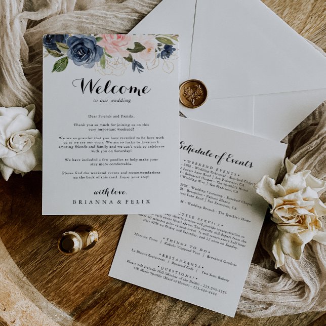 Elegante Winter Floral Wedding - Letra de boas-vin (Criador carregado)