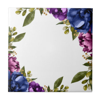 Elegante wisteria aguarela roxa azul floral