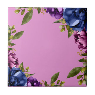 Elegante wisteria aguarela roxa azul floral