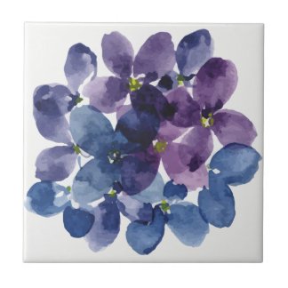 Elegante wisteria aguarela roxa floral azul