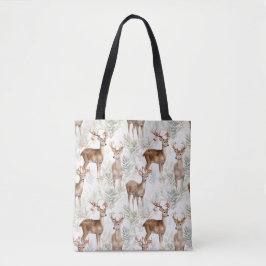 Elegante Woodland Deer Tote Bag - Inspirado na Nat