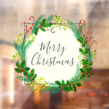 Elegante Wreath Foliage de inverno Feliz Natal