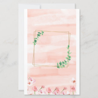 Elegantes Briefpapier mit Kirschblüten und Herzen