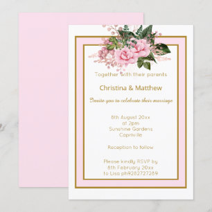 ELEGANTES CONVITES DE CASAMENTO FLORAIS MODERNOS R