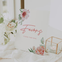 Elegantes Favores de Chuveiro de Noiva com Aquarel
