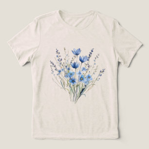 Elegantes Flores Azuis Selvagens