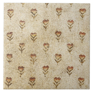 ELEGANTES FLORES DE MOSAICO BIZANTINO SIMPLES Anti