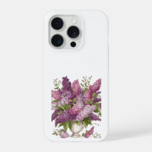 Elegantes Flores Lilás Roxo Buquê Vaso iPhone