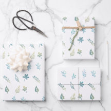 elegantes folhas de água simples botânicas azul be