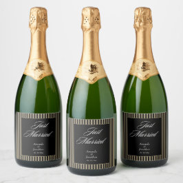 Elegantes Listras Pretas e Verdes para Casamento