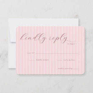 Elegantes Listras Rosa RSVP