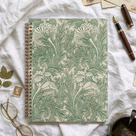 Elegantes Tulipas Verdes Planejador William Morris