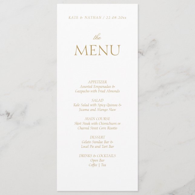 Elegnat Wedding Menu (Frente)