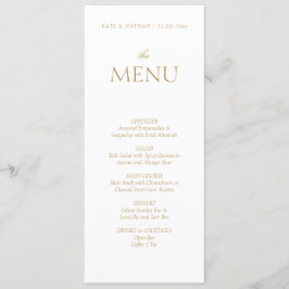 Elegnat Wedding Menu