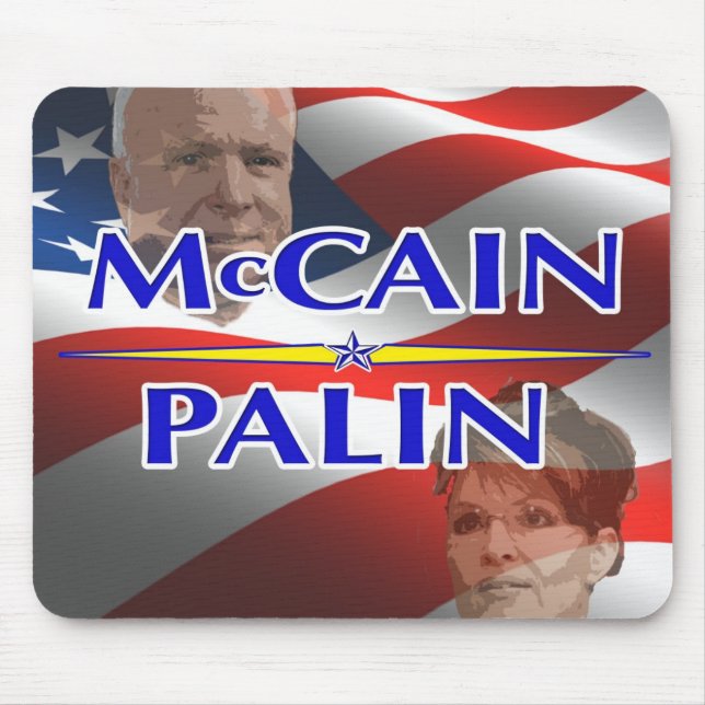 Eleição presidencial Mousepad de McCain Palin 2008 (Frente)