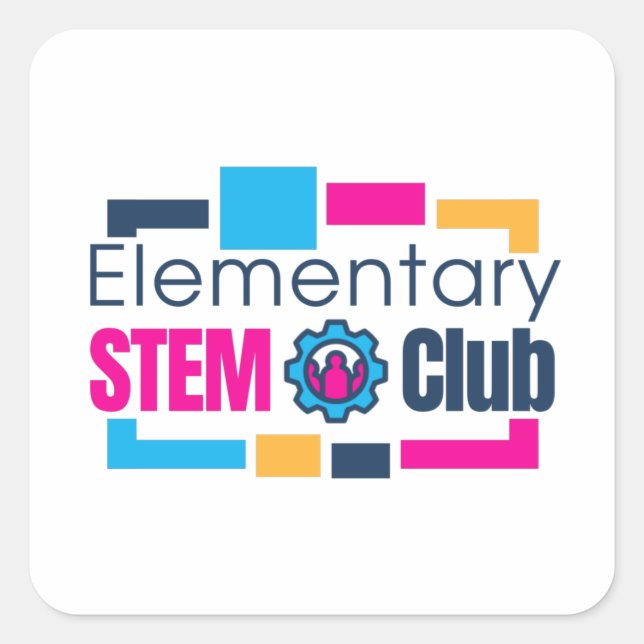 Elementar adesivo do logotipo do STEM Club (Frente)