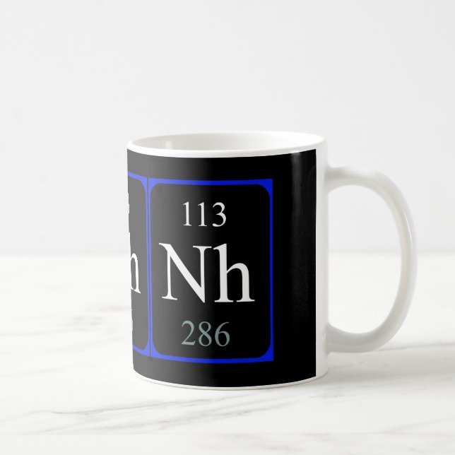 Elemento 113 caneca - negro de nifônio (Direita)