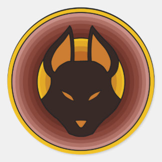 Elemento adesivo do logotipo antigo egípcio Deus W