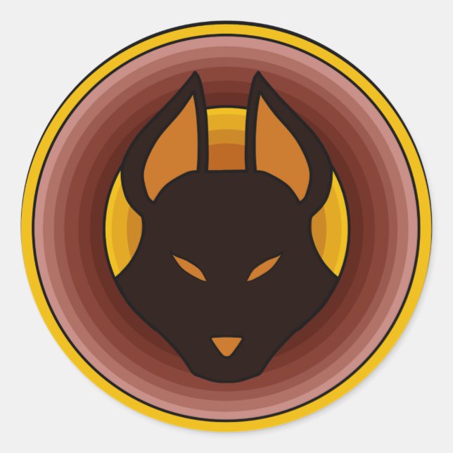 Elemento adesivo do logotipo antigo egípcio Deus W (Frente)