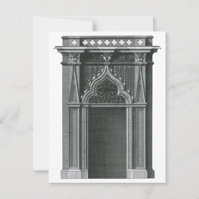 Elemento arquitetônico venenoso, porta gótica (Frente)