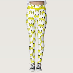 Elemento de deco da arte em leggings amarelas