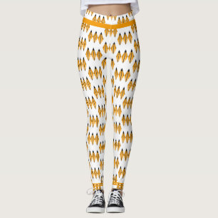 Elemento de deco da arte em leggings laranja clara