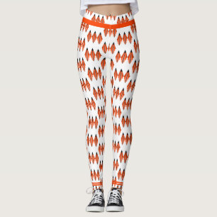 Elemento de deco da arte em leggings laranja profu