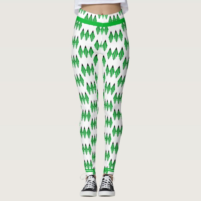 Elemento de deco da arte em leggings verdes (Frente)