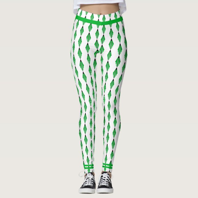 Elemento de deco da arte em leggings verdes (Frente)