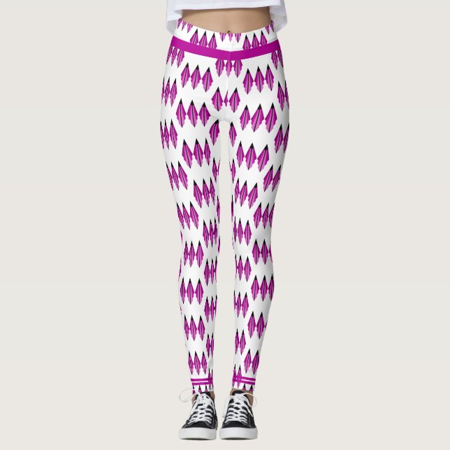 Elemento de deco de arte em Leggings cor-de-rosa p (Frente)