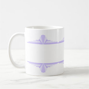 Elemento de deco de arte na caneca de café lilás