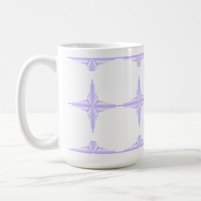 Elemento de deco de arte na caneca de café lilás e (Esquerda)