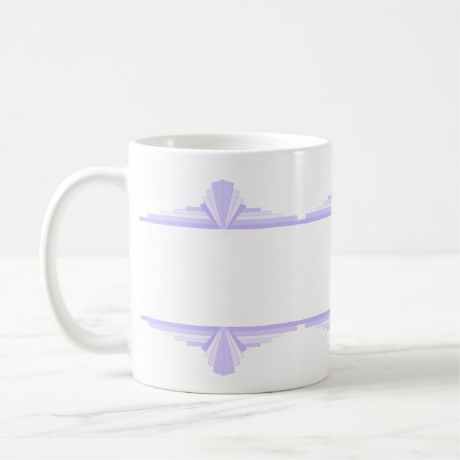Elemento de deco de arte na caneca de café lilás e (Esquerda)