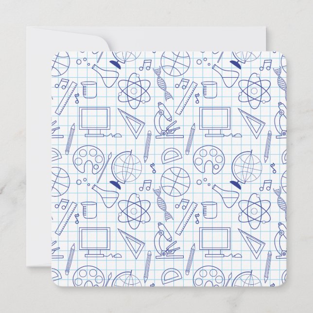 Elemento educacional Cartão plano de esboço cientí (Frente)