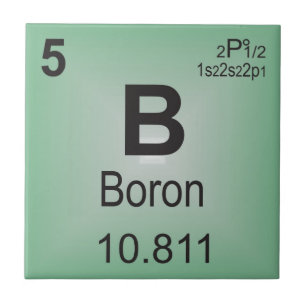 Elemento individual do boro da mesa periódica