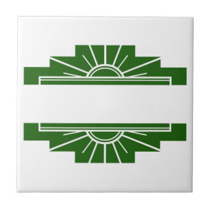Elemento solar de deco de arte em verde escuro
