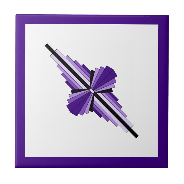 Elementos da arte deco em roxo (Frente)