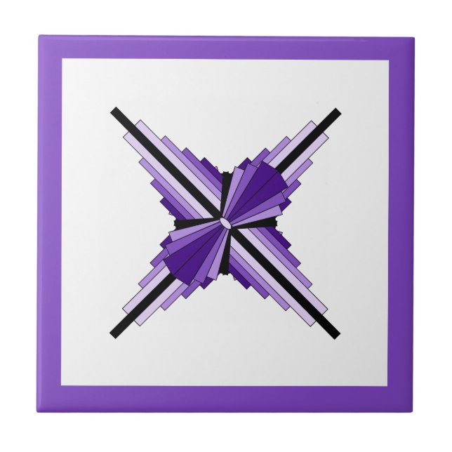 Elementos da arte deco em roxo (Frente)